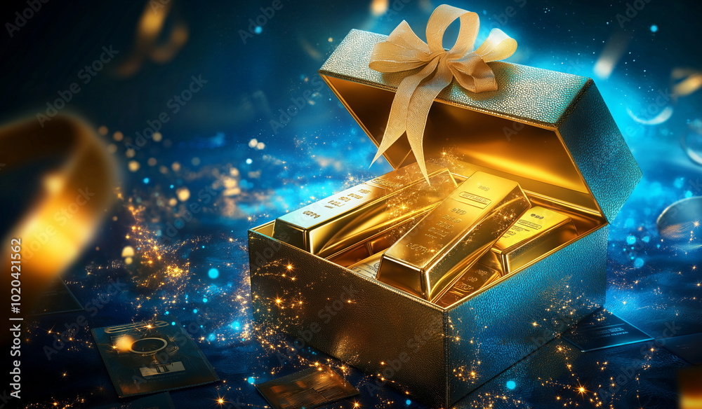 AI generator images of gift boxes, gifts for various festivals such as Christmas, New Year, birthday ,gold and chocolate Meaning of happiness and wealth, good fortune AI generator images of gift boxes, gifts for various festivals such as Christmas, New Year, birthday ,gold and chocolate Meaning of happiness and wealth, good fortune