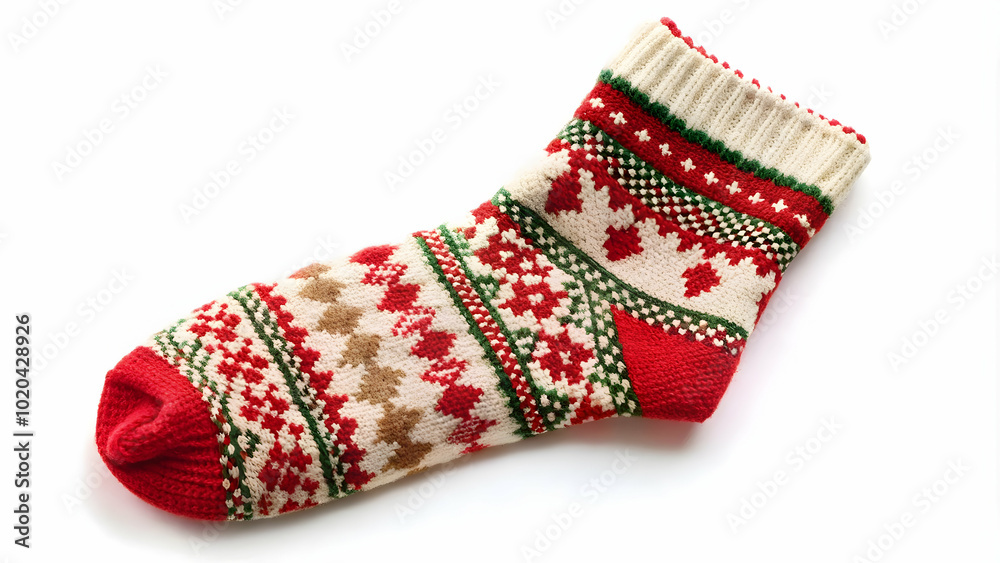 This Festive Christmas Sock Awaits Holiday Treats. This Festive Christmas Sock Awaits Holiday Treats.