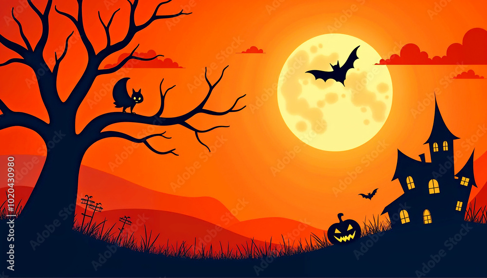 halloween poster for halloween with bats and a full moon - 04 - Halloween Greeting Card Poster E-ca halloween poster for halloween with bats and a full moon - 04 - Halloween Greeting Card Poster E-ca