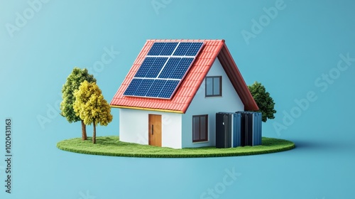 Backup power home battery system in a sustainable home, providing electric energy storage and renewable energy support