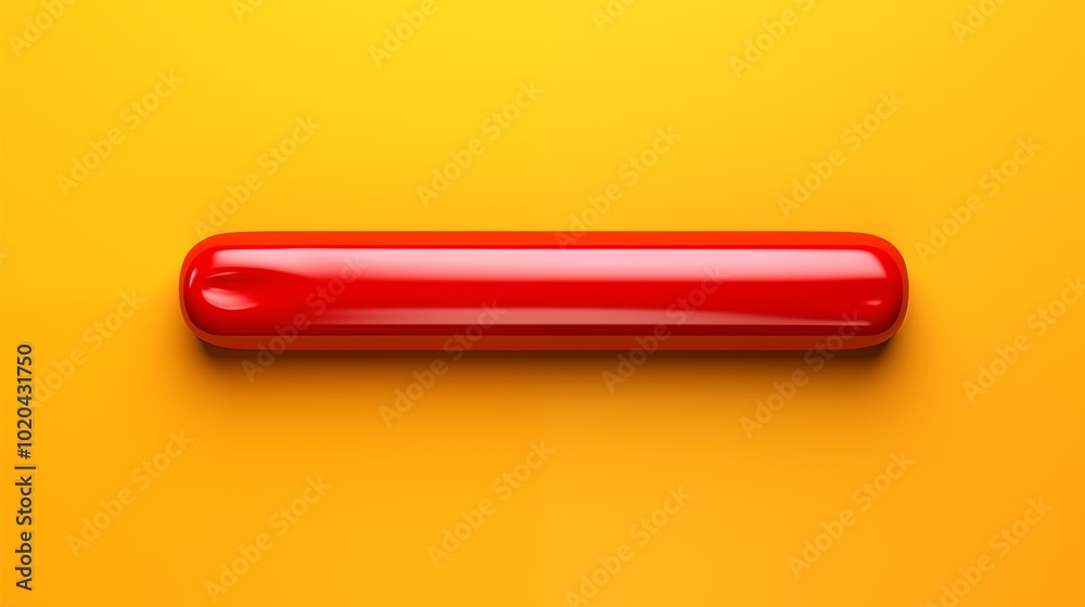 Vibrant Red Popsicle on Yellow Background. Vibrant Red Popsicle on Yellow Background.