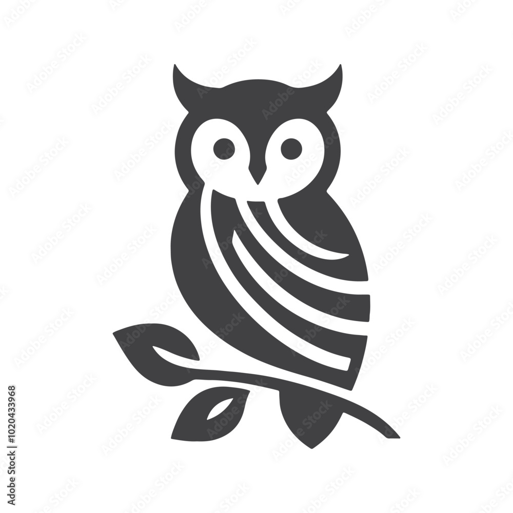 Obraz premium Minimalist Owl Logo Icon