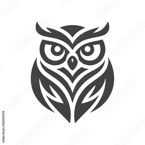 Minimalist Owl Logo Icon