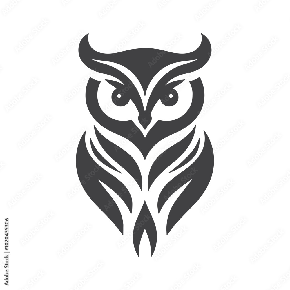 Fototapeta premium Minimalist Owl Logo Icon