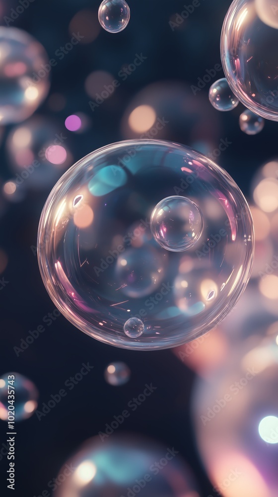 custom made wallpaper toronto digitalFloating soap bubbles illuminated with colorful reflections and soft light in a dark environment creating a dreamy atmosphere