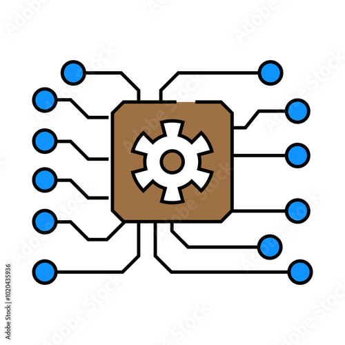 system integration analyst line icon vector. system integration analyst sign. isolated symbol illustration