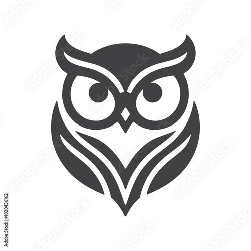 Minimalist Owl Logo Icon