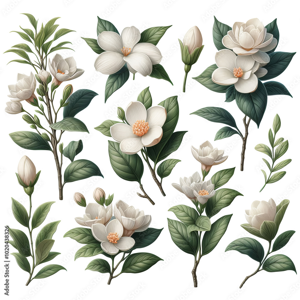 Magnolia flower on natural background Magnolia flower on natural background