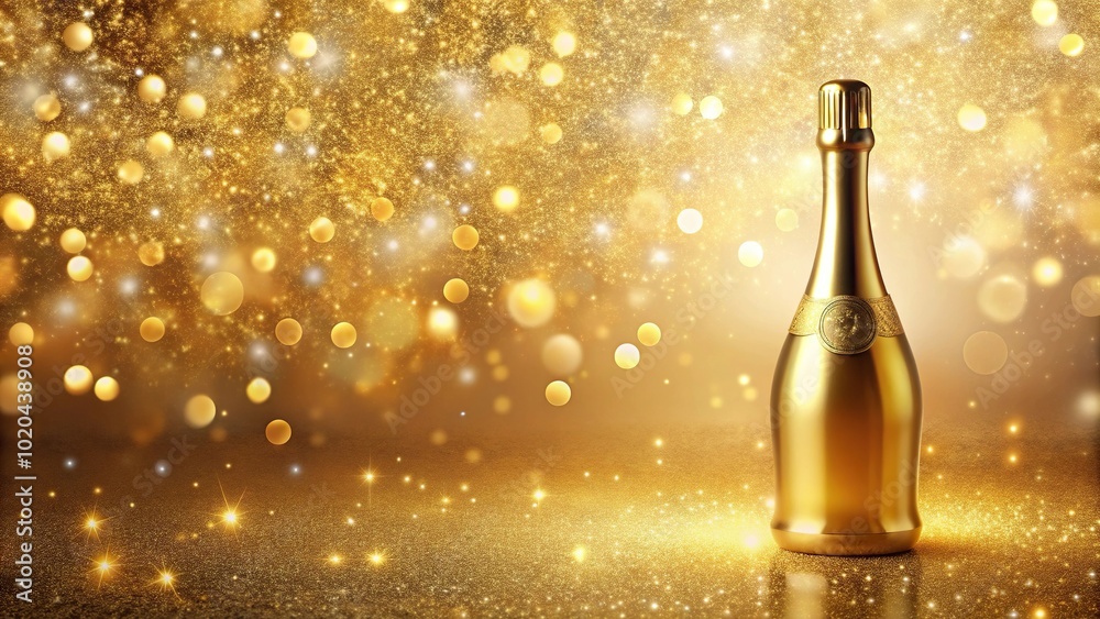 Festive background with champagne bottle Festive background with champagne bottle