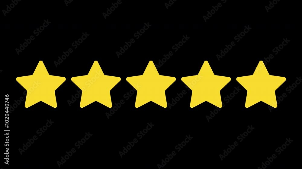 Five Stars Review Animation: Visualizing a Testimonial Rating for Ecommerce and Online Shop Five Stars Review Animation: Visualizing a Testimonial Rating for Ecommerce and Online Shop