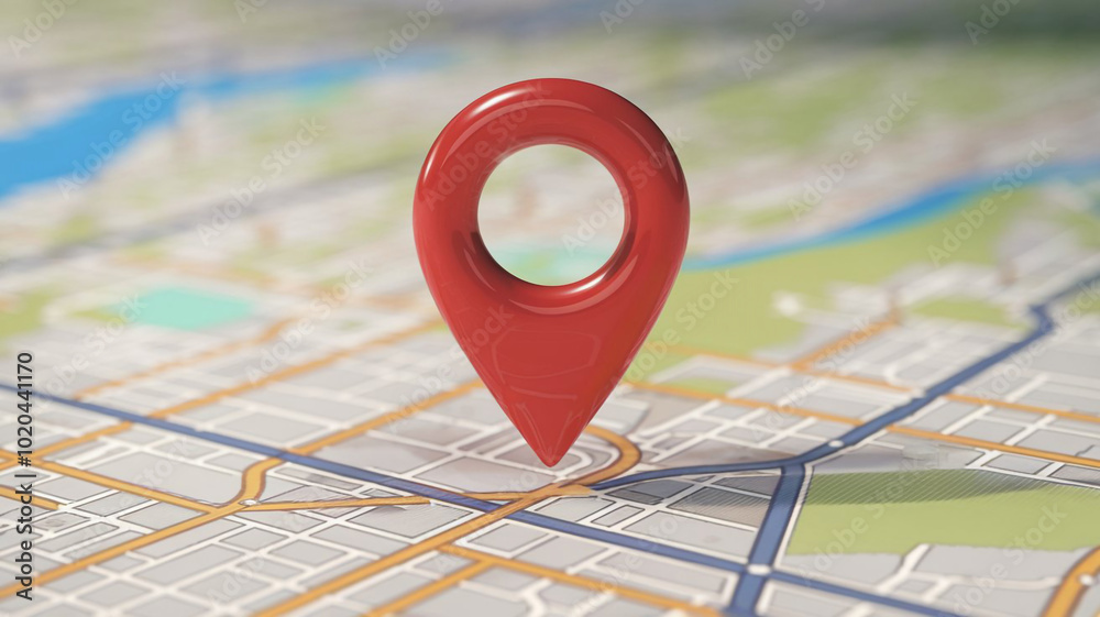 Red Location Pin on City Map Navigation GPS Destination Travel Red Location Pin on City Map Navigation GPS Destination Travel