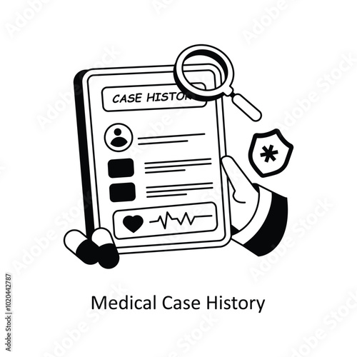 Medical Case History concepts style illustration. EPS 10 File