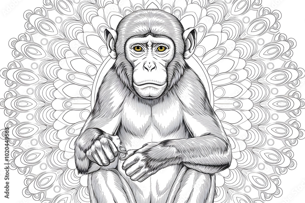 Fototapeta premium coloring mandala for kids