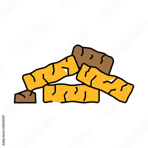 fuel wood pellets line icon vector. fuel wood pellets sign. isolated symbol illustration