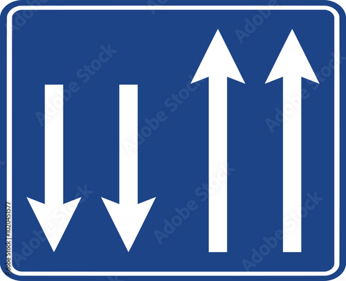 Lane Regulation signs, Information signs, Road signs in Turkey. Standard traffic signs on Turkish highways. (Turkish: Karayolları standart trafik işaret levhaları, Bilgi işaretleri)