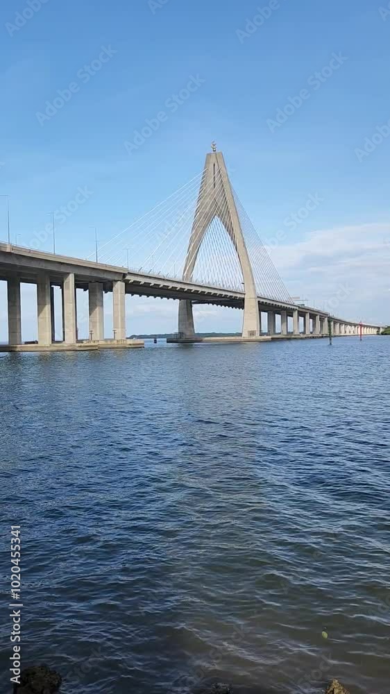 The bridge of Jembatan Sultan Haji Omar Ali Saifuddien in Brunei Darussalam The bridge of Jembatan Sultan Haji Omar Ali Saifuddien in Brunei Darussalam