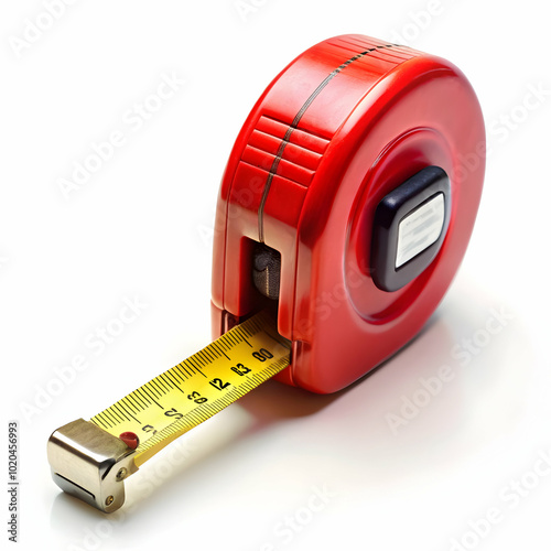 This red measuring tape helps you get accurate measurements. photo