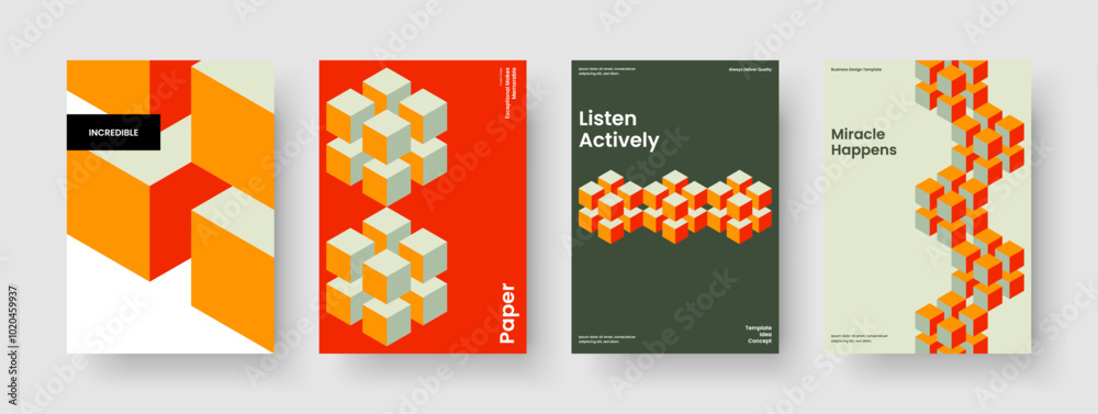 Obraz premium Isolated Business Presentation Layout. Modern Poster Template. Creative Brochure Design. Report. Banner. Flyer. Book Cover. Background. Pamphlet. Advertising. Catalog. Newsletter. Leaflet. Handbill