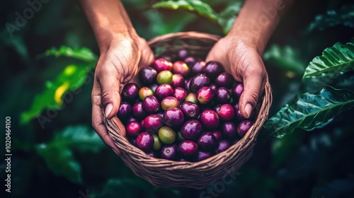 The Freshly Harvested Coffee Berries photo