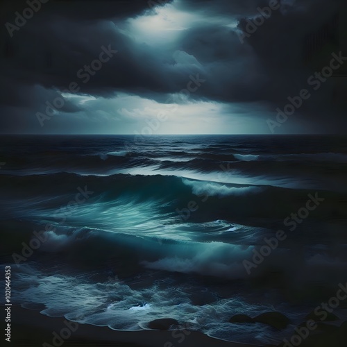 storm over the sea