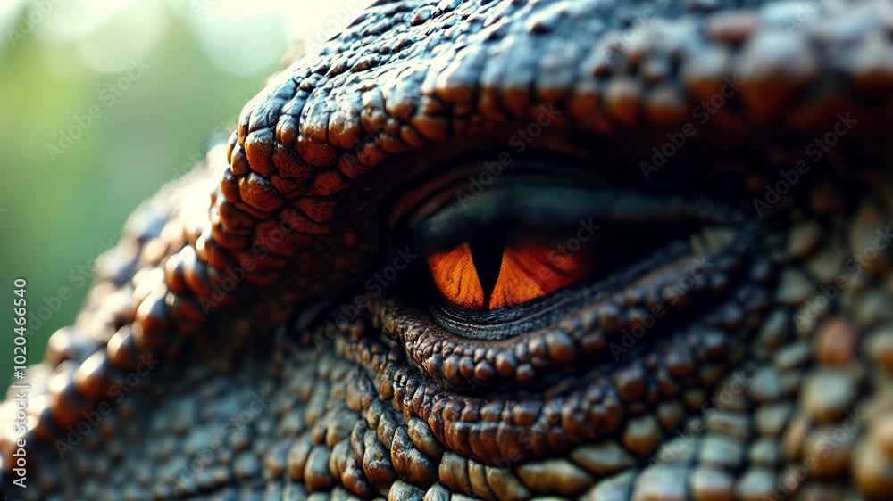 Сlose-up reptile dinosaur eye