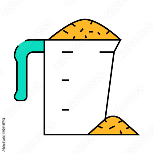 granules wood pellets line icon vector. granules wood pellets sign. isolated symbol illustration