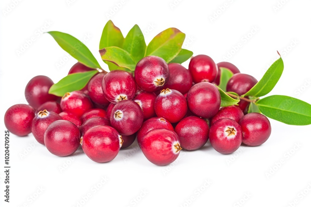 Featuring vibrant red berries, a freshly picked cranberry is isolated on a transparent background for culinary projects, holiday recipes, and organic food illustrations Featuring vibrant red berries, a freshly picked cranberry is isolated on a transparent background for culinary projects, holiday recipes, and organic food illustrations