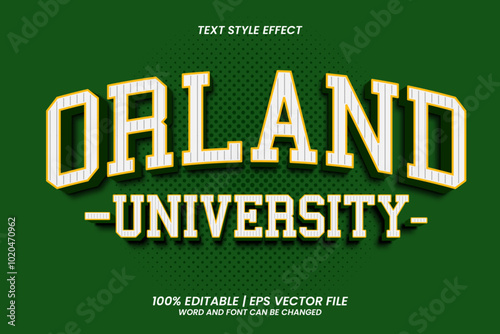 Orland University Text Effect Editable Cartoon Style
