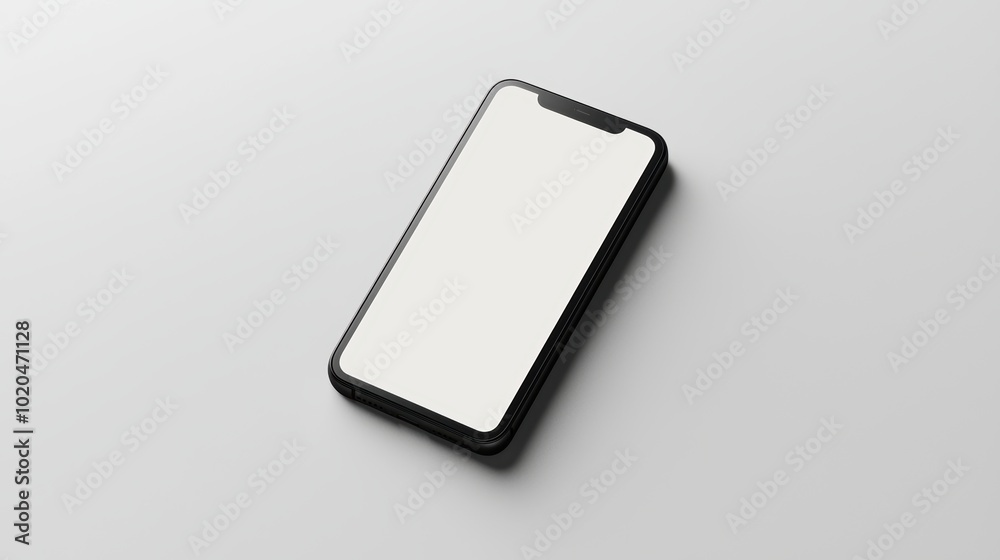 Minimalist Smartphone Mockup on Flat Surface Minimalist Smartphone Mockup on Flat Surface