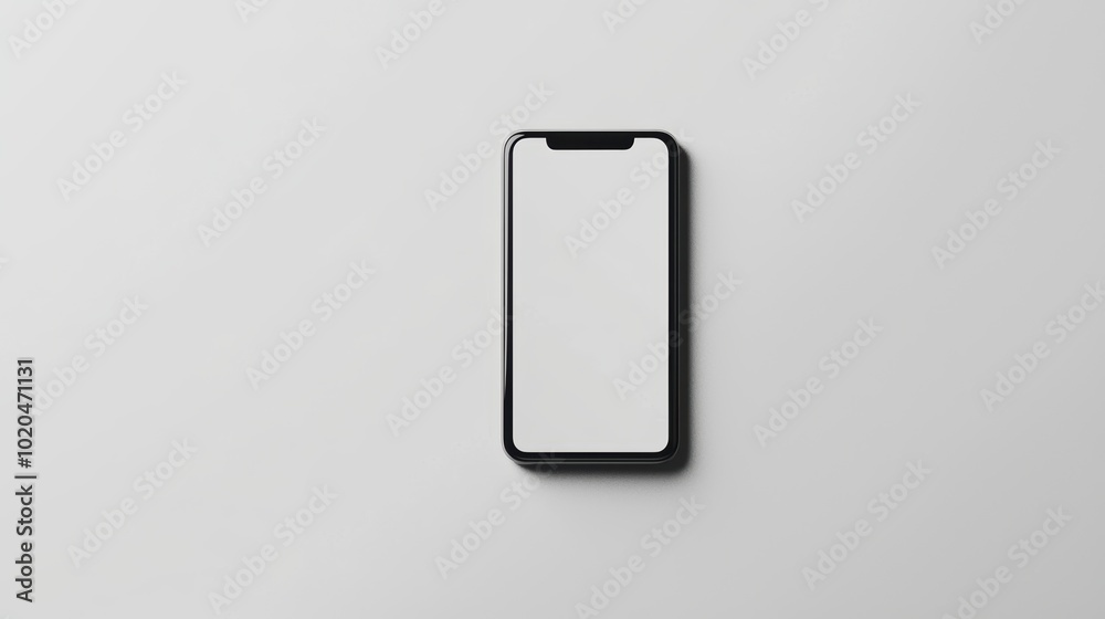 Minimalist Smartphone Mockup on Flat Surface Minimalist Smartphone Mockup on Flat Surface