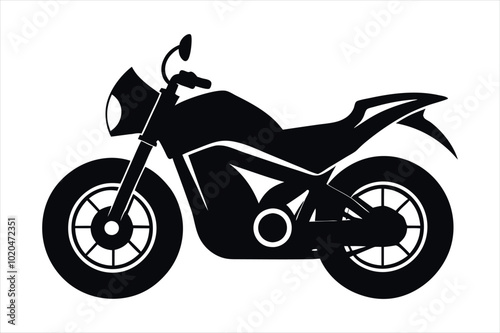 motor bike silhouette vector illustration