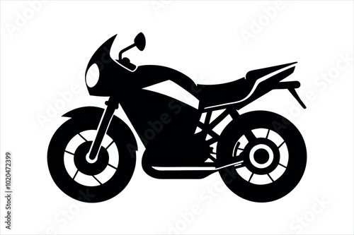 motor bike silhouette vector illustration