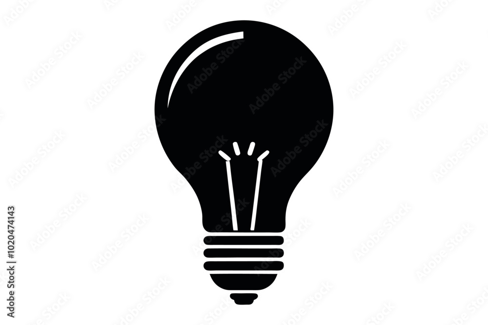 light bulb silhouette vector illustration light bulb silhouette vector illustration