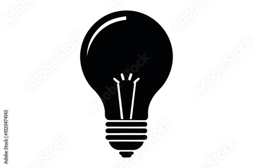 light bulb silhouette vector illustration