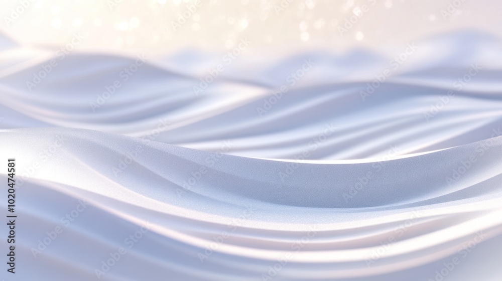 Fototapeta premium A white surface with a wave pattern. The wave pattern is made up of many small lines. The surface is very smooth