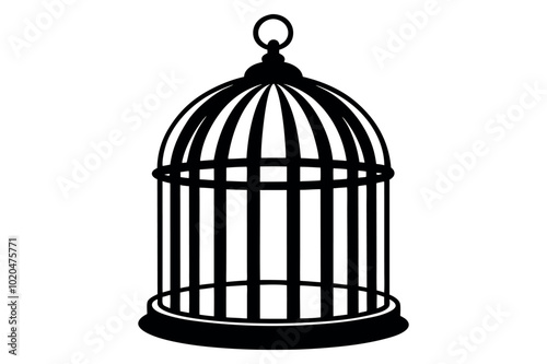 silhouette vector of a cage 
