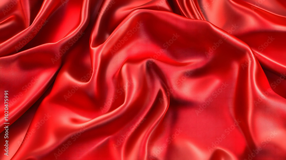 Obraz premium luxurious red satin fabric