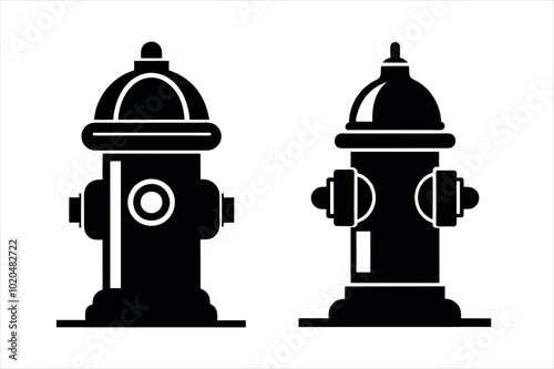 fire hydrant silhouette vector