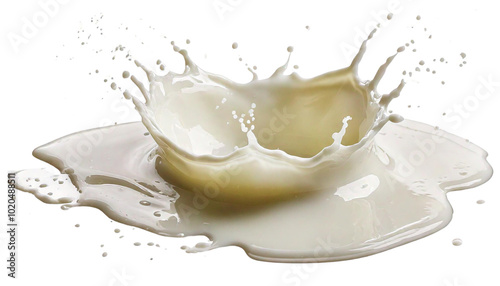 milk splash isolated on white