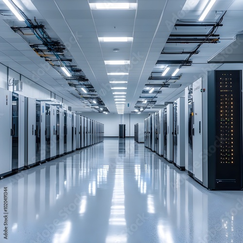 AI-driven data centers with high-tech equipment,Generative AI
