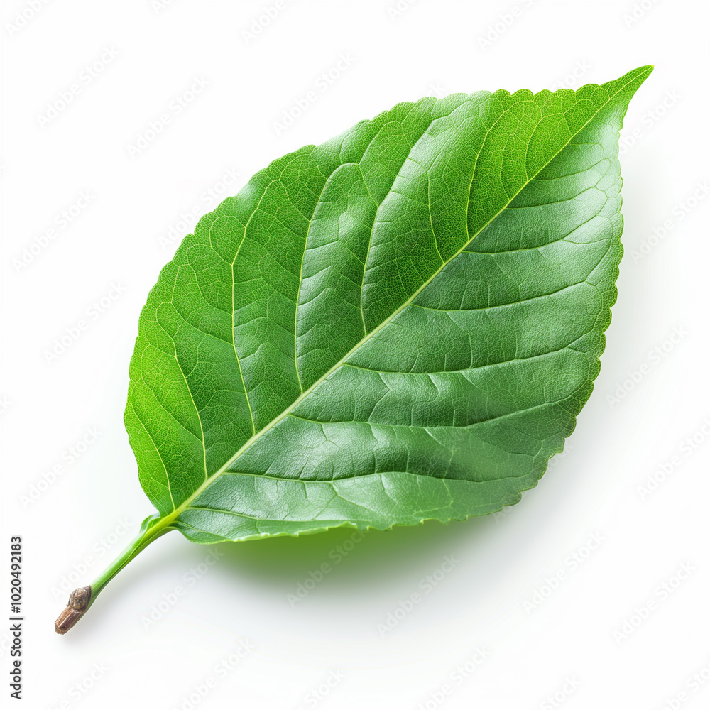 Obraz premium green leaf isolated on white