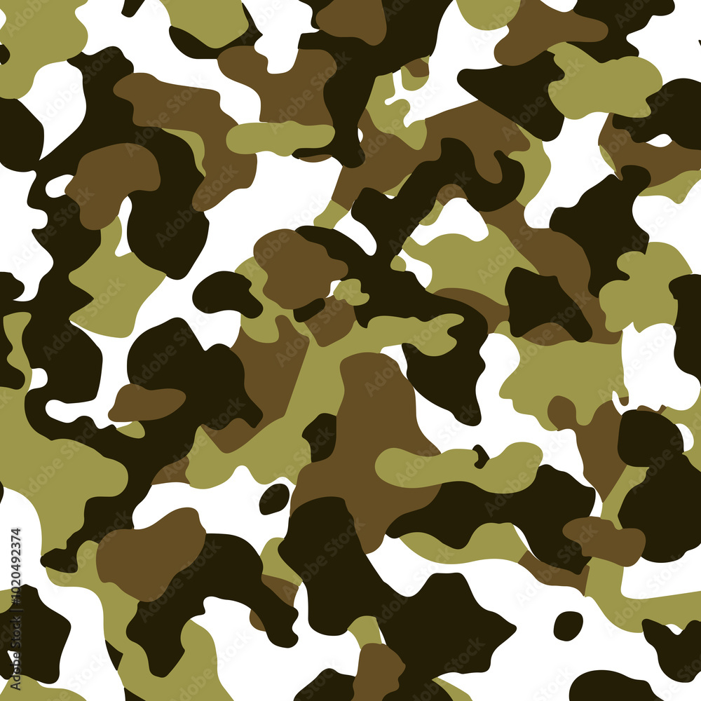 Fototapeta premium Green camouflage png pattern sticker, transparent background
