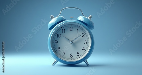 Wallpaper Mural Vintage Alarm Clock on Blue Background Torontodigital.ca