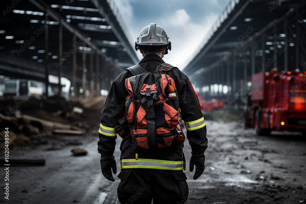 AI generated photo of car crash rraffic accident paramedics and firefighters AI generated photo of car crash rraffic accident paramedics and firefighters