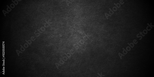 Dark Black background texture, old vintage charcoal black backdrop paper with watercolor. Abstract background with black wall surface, black stucco texture. Black gray satin dark texture luxurious.