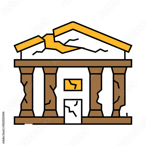 public bank building line icon vector. public bank building sign. isolated symbol illustration