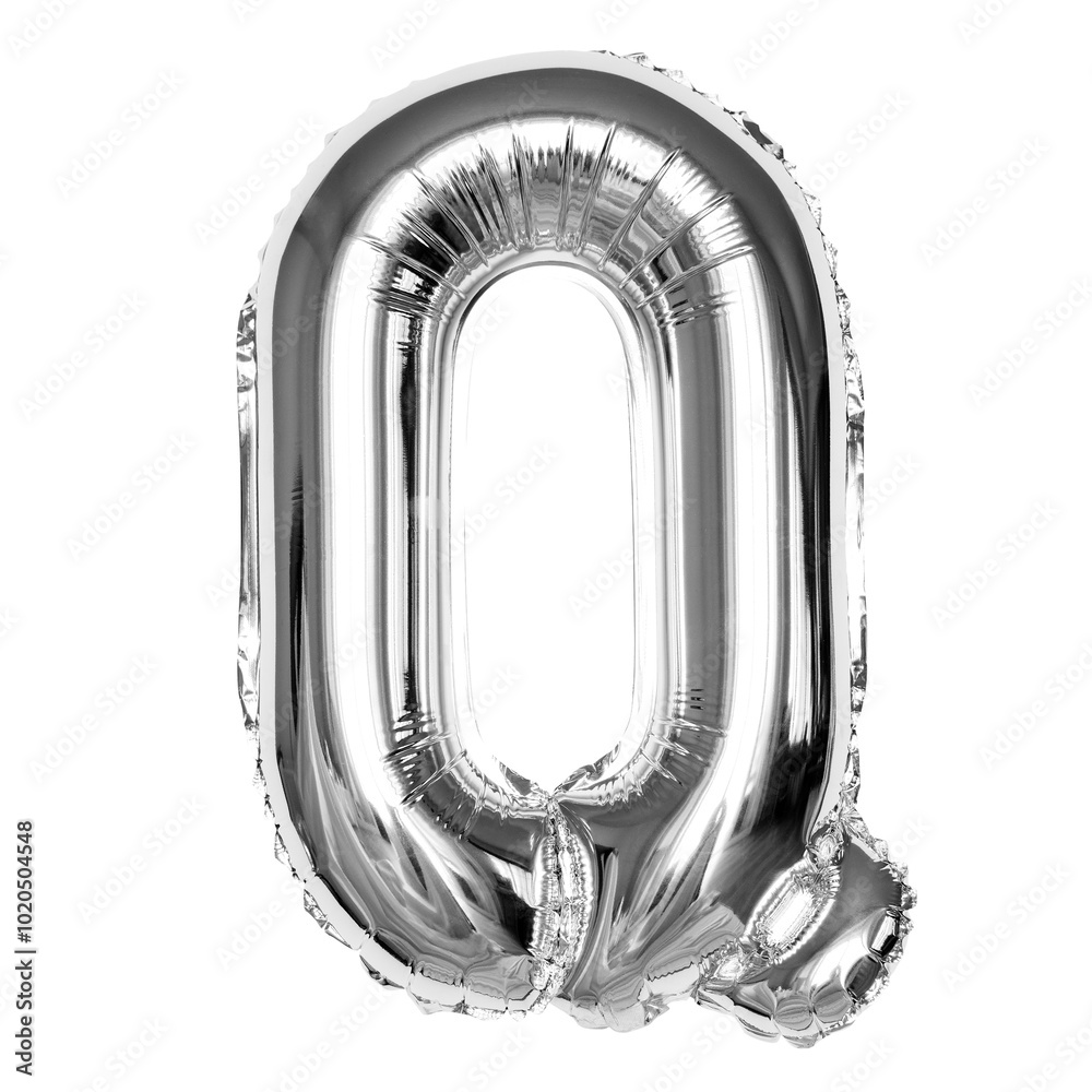 Letter Q png sticker, silver foil balloon alphabet, transparent background Letter Q png sticker, silver foil balloon alphabet, transparent background