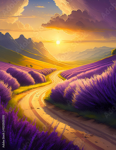 sunrise in the desert