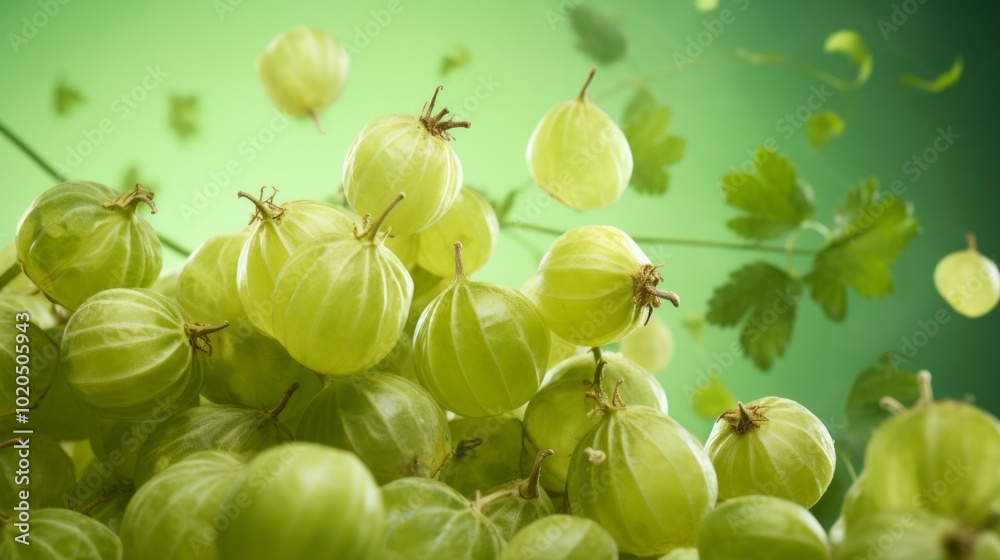Lots of fresh gooseberries. ai generated art image Lots of fresh gooseberries. ai generated art image