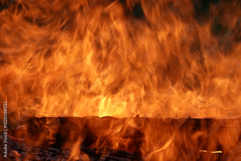 Fototapeta premium Großes Feuer